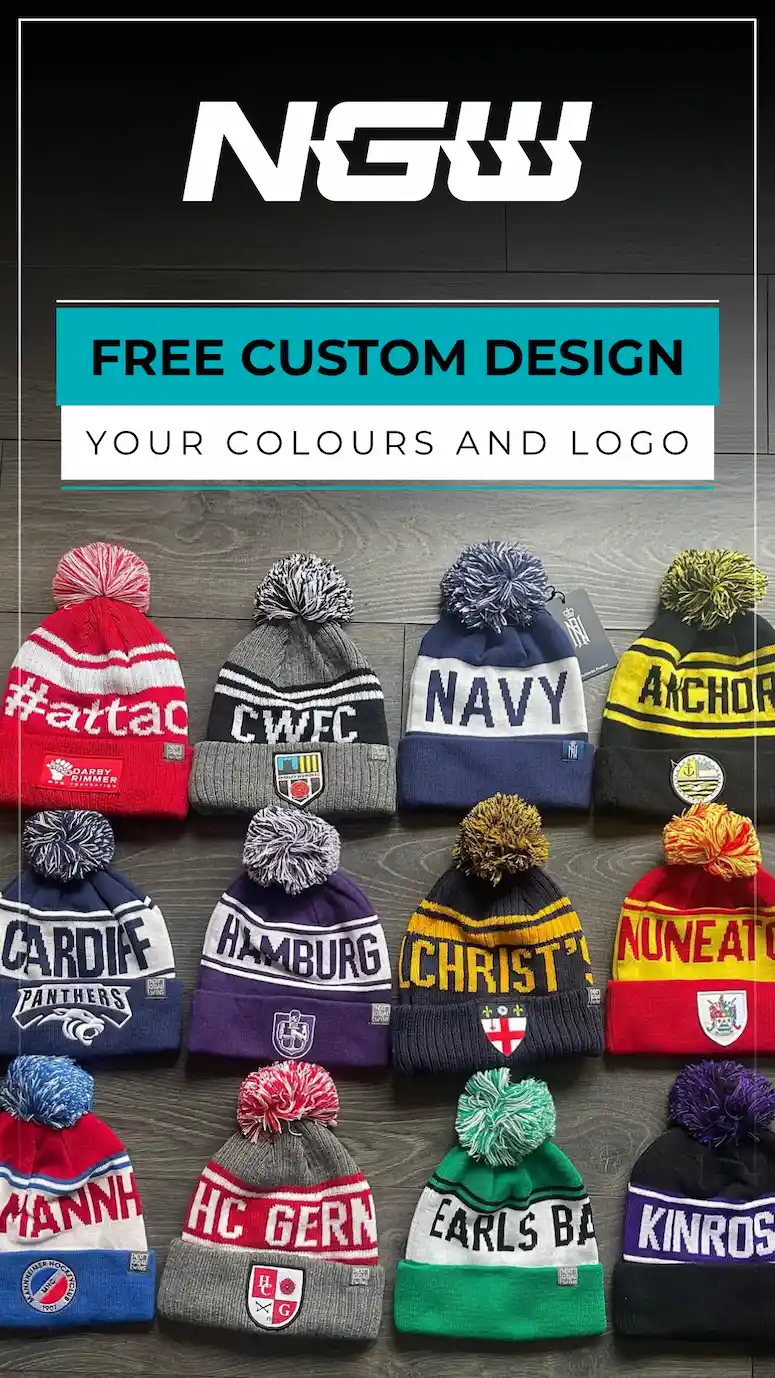 NGW Bobble Hats in Different Colours and Logos