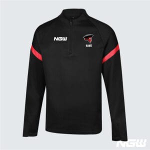 BUCS 1/4 Zip Mid Layer Black/Red - Adult